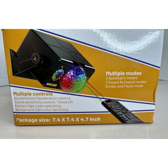 Disco Party Light RGB Laser Projector Sound Activated DJ Stage Lamp with Remote - Picture 9 of 10